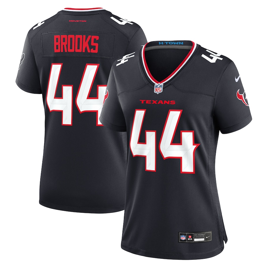 Women's Houston Texans British Brooks Nike Navy Team Game Jersey - Puhuasuan