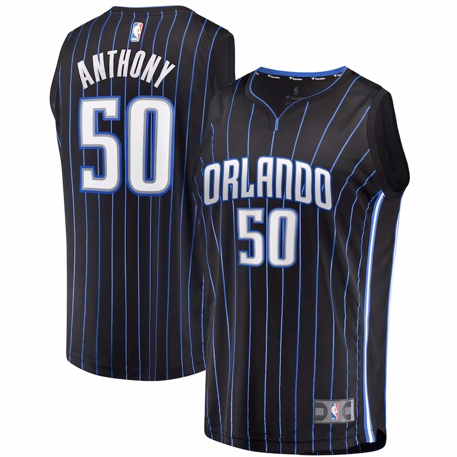 Men's Orlando Magic Cole Anthony Fanatics Black Fast Break Replica Jersey - Icon Edition - Puhuasuan