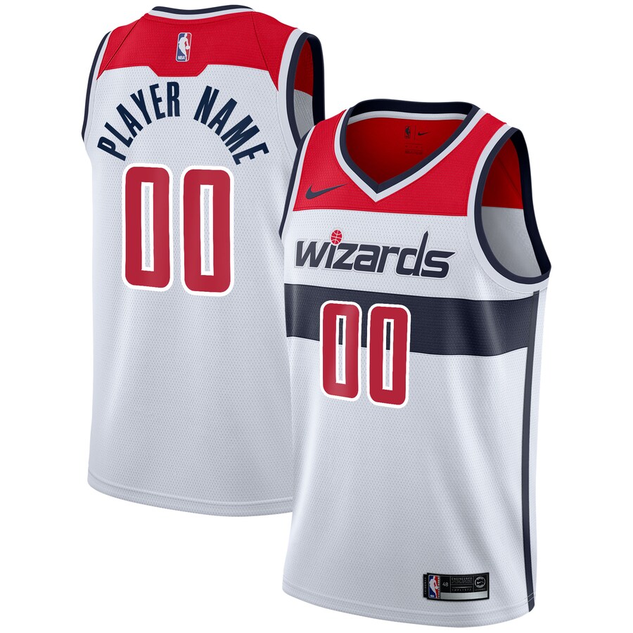 Men's Washington Wizards Nike White 2020/21 Swingman Custom Jersey - Association Edition - Puhuasuan