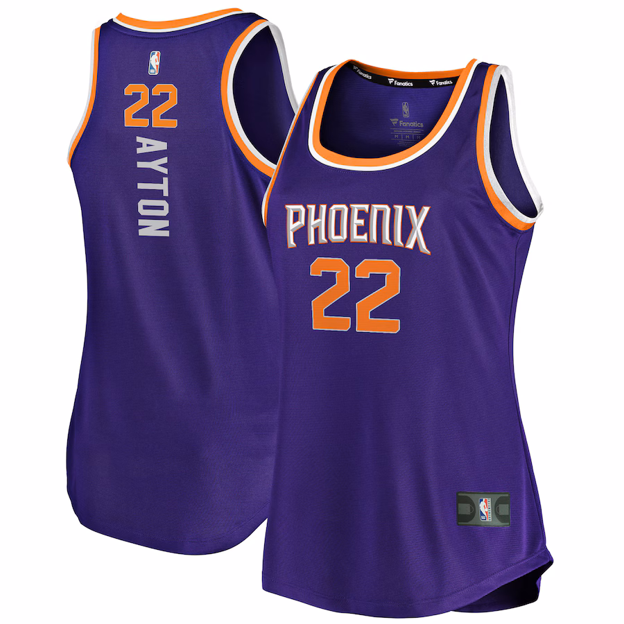 Women's Phoenix Suns Deandre Ayton Fanatics Purple Fast Break Tank Jersey - Icon Edition - Puhuasuan