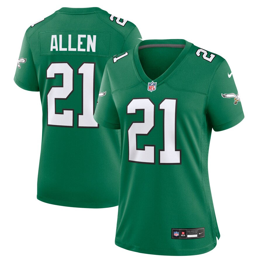 Women's Philadelphia Eagles Eric Allen Nike Kelly Green Alternate Game Jersey - Puhuasuan