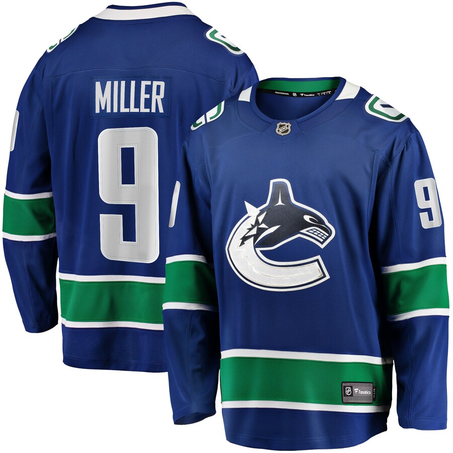 Men's Vancouver Canucks J.T. Miller Fanatics Branded Blue Home Breakaway Player Jersey - Puhuasuan