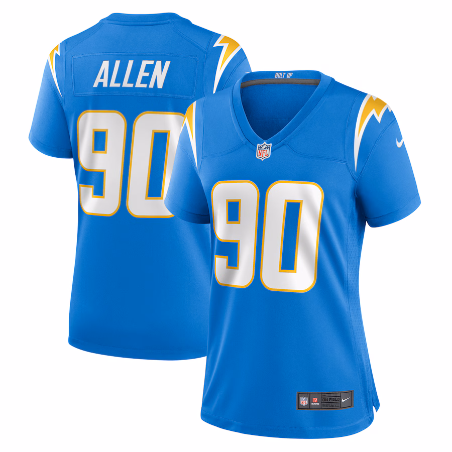 Women's Los Angeles Chargers Brevin Allen Nike  Powder Blue Team Game Jersey - Puhuasuan