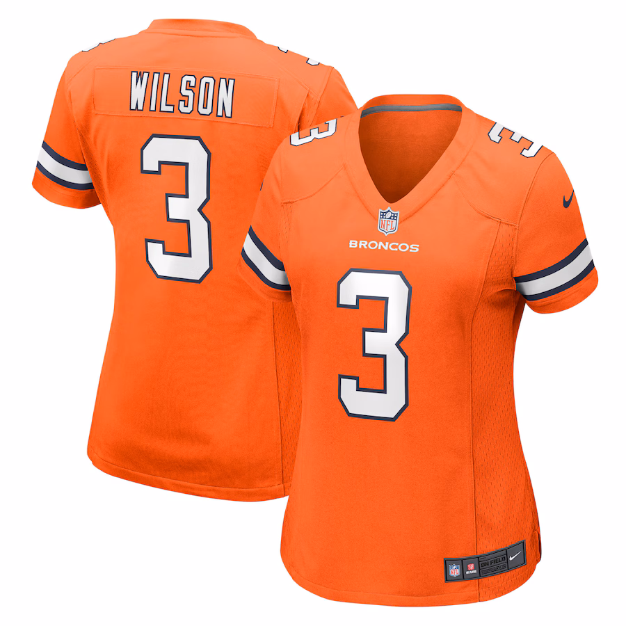 Women's Denver Broncos Russell Wilson Nike Orange Player Game Jersey - Puhuasuan