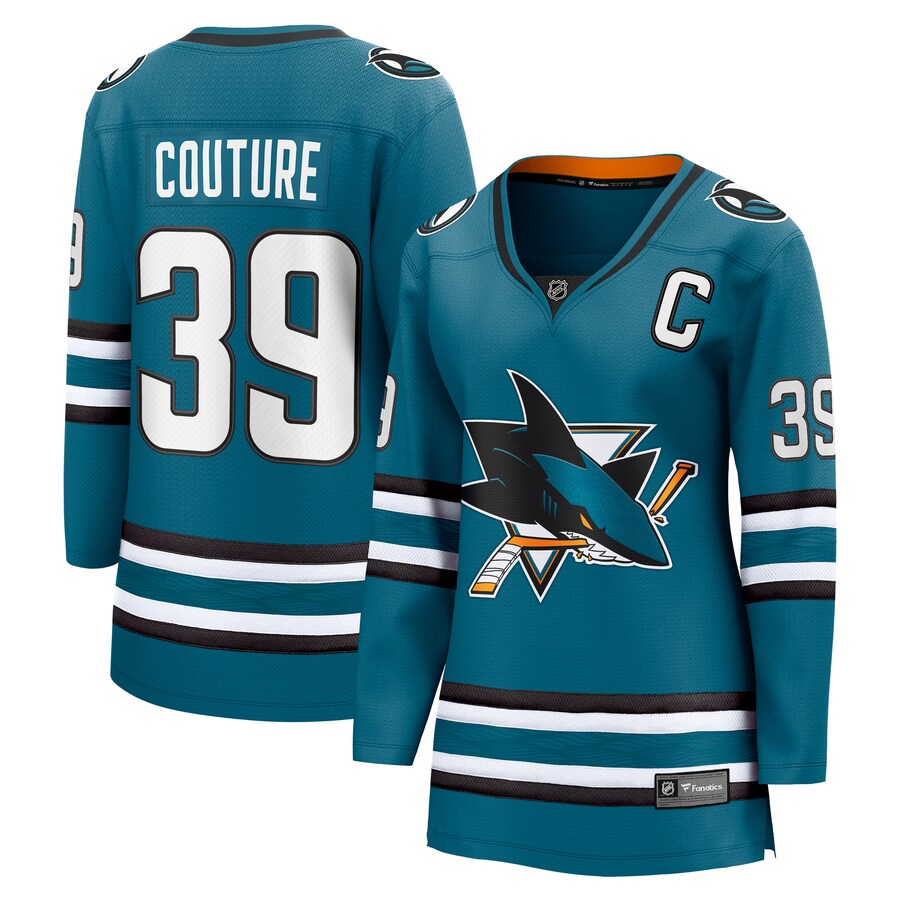 Women's San Jose Sharks Logan Couture Fanatics Branded Teal Home Breakaway Player Jersey - Puhuasuan