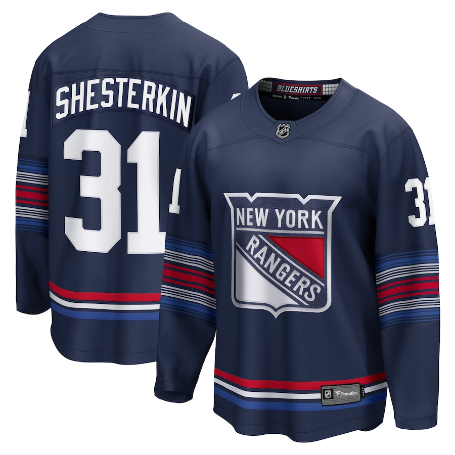 Men's New York Rangers Igor Shesterkin Fanatics Navy Alternate Premier Breakaway Player Jersey - Puhuasuan