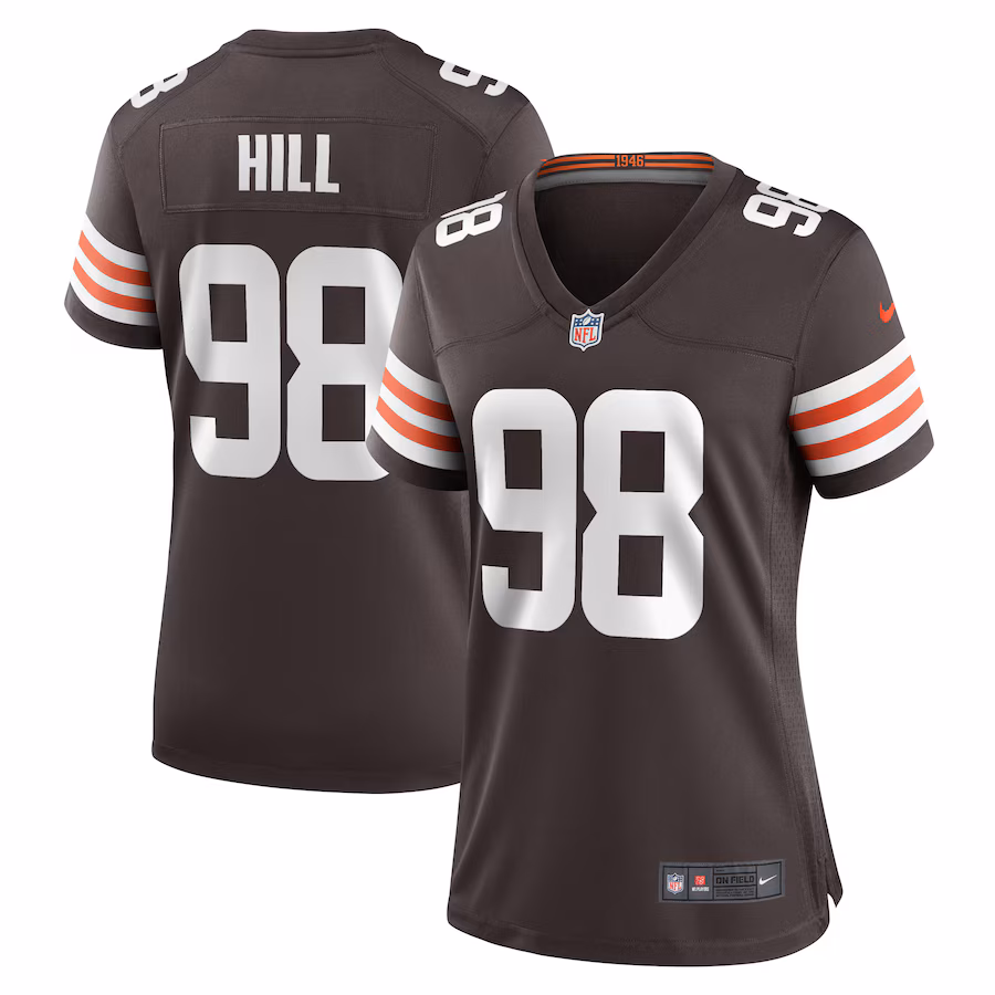 Women's Cleveland Browns Trysten Hill Nike Brown Game Jersey - Puhuasuan