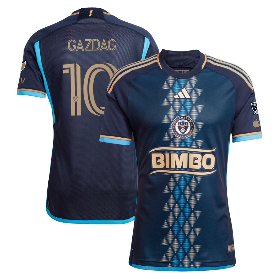 Men's Philadelphia Union Daniel Gazdag adidas Navy 2024 The XV Kit Authentic Player Jersey - Puhuasuan