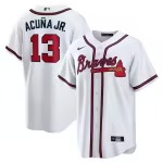 Men's Atlanta Braves Ronald Acuna Jr. Nike White Home Replica Player Name Jersey - Puhuasuan