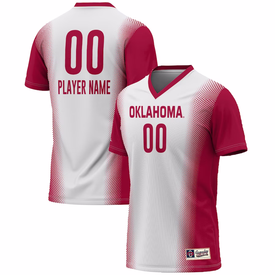 Oklahoma Sooners GameDay Greats Youth NIL Pick-A-Player Lightweight Women's Soccer Jersey - White - Puhuasuan