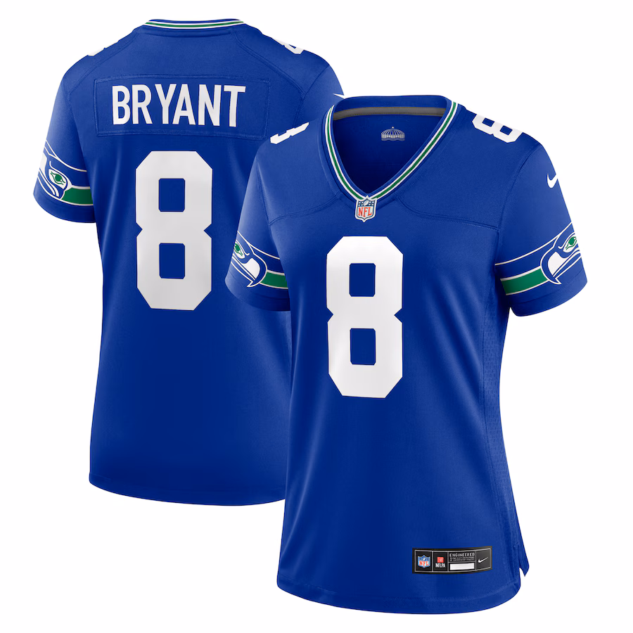 Women's Seattle Seahawks Coby Bryant Nike Royal Throwback Player Game Jersey - Puhuasuan