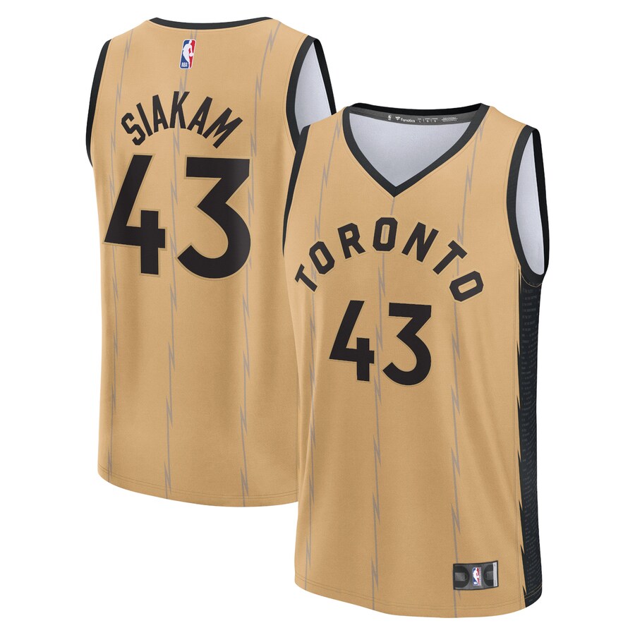 Men's Toronto Raptors Pascal Siakam Fanatics Gold Fast Break Jersey - City Edition - Puhuasuan