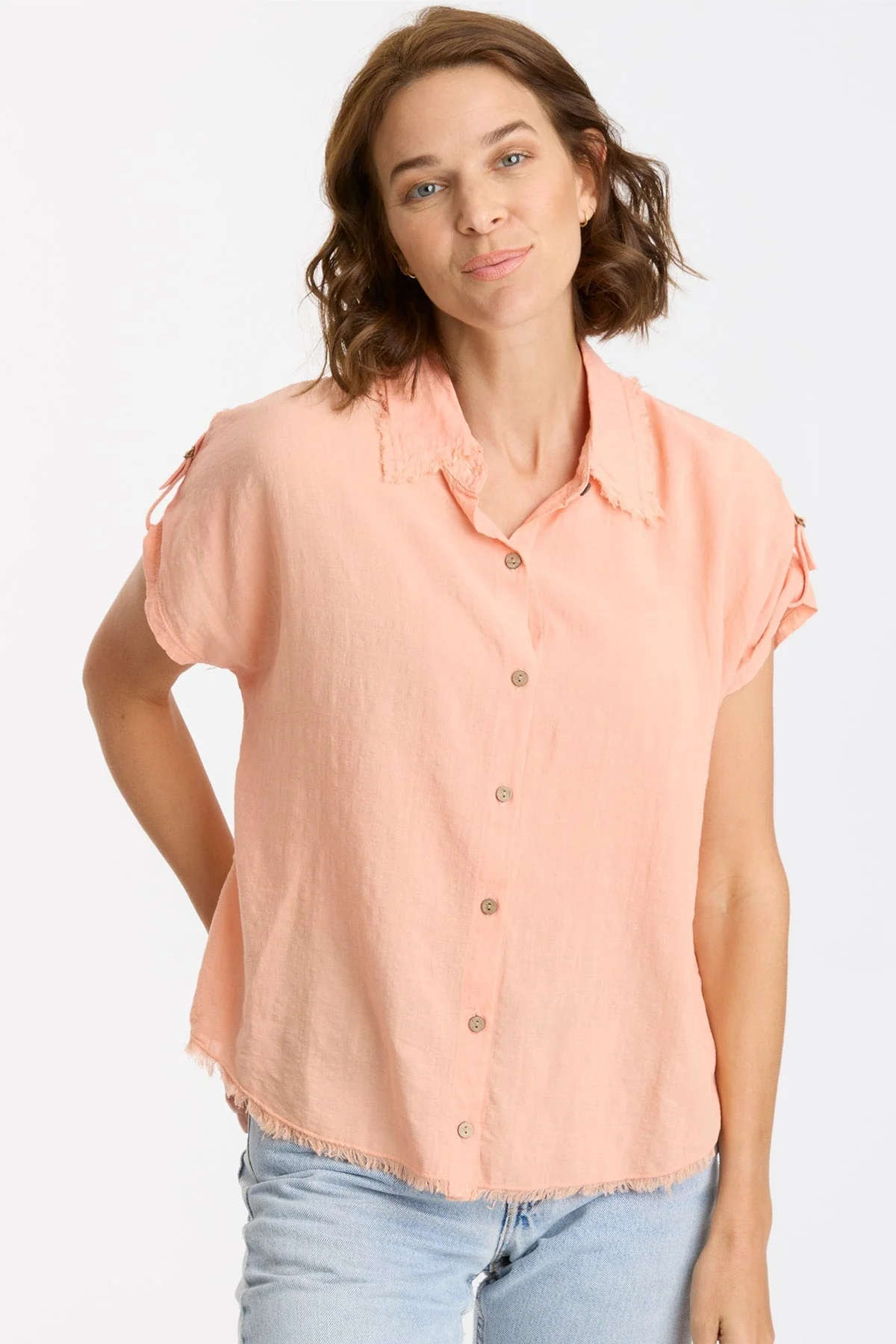 Ninette Button-Up Top - Puhuasuan
