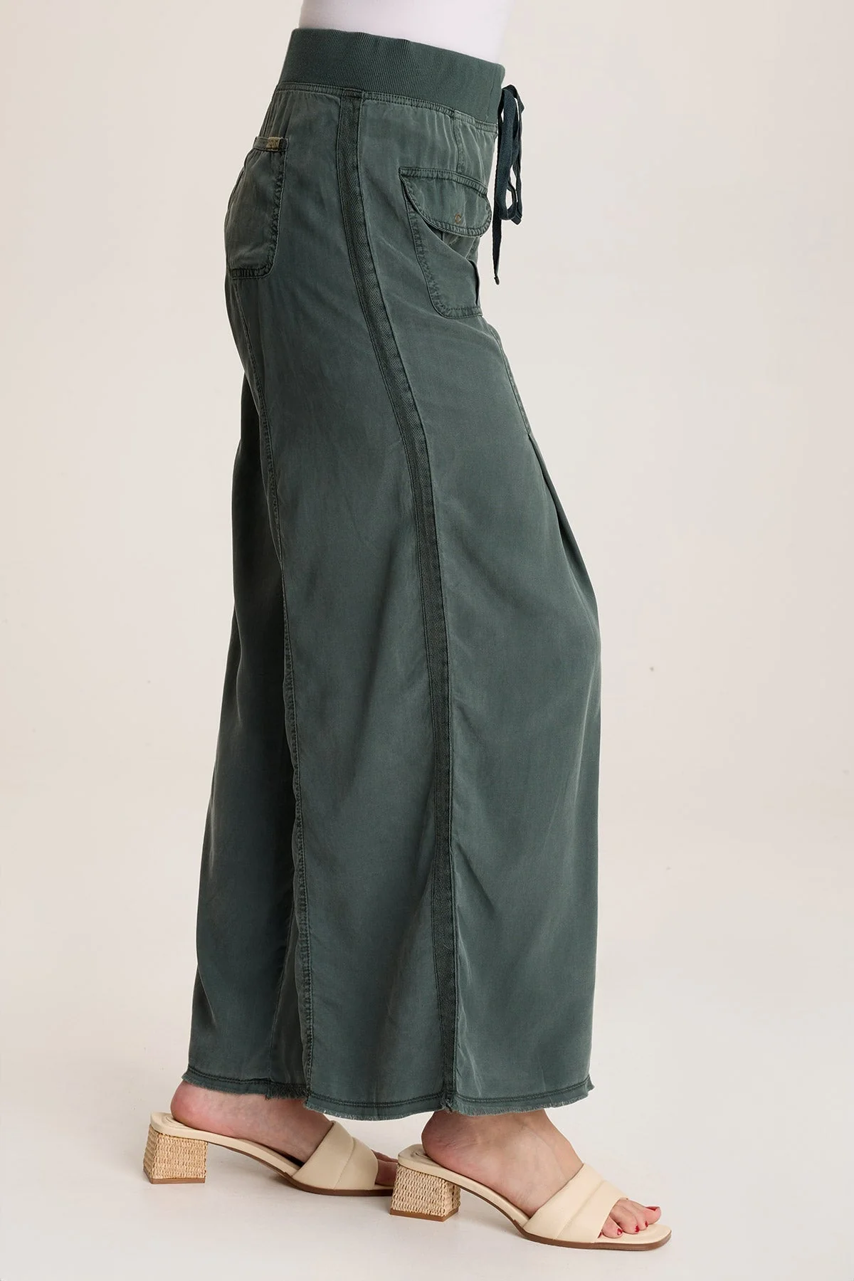 Loen Twill Wide Leg Pant - Puhuasuan
