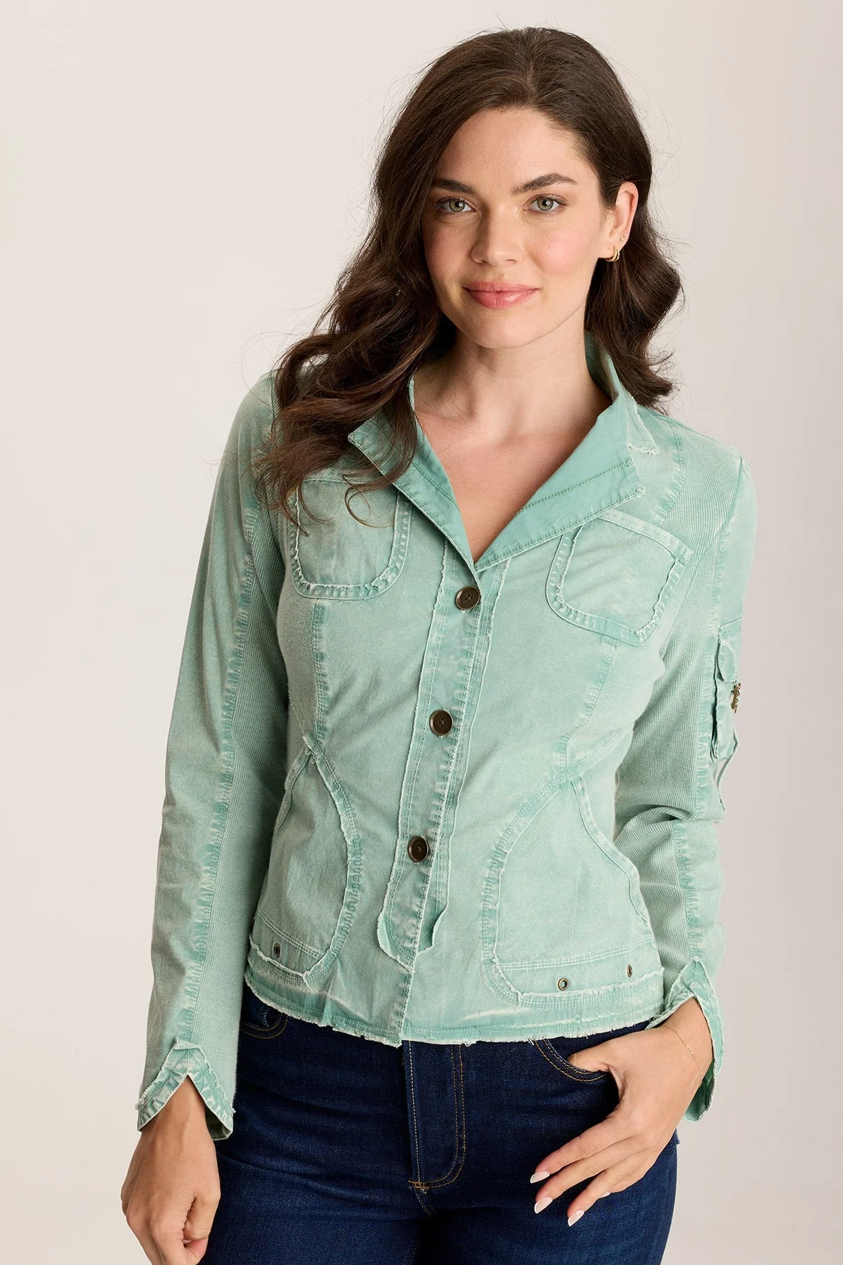 Munir Three-Button Jacket with Lapel Collar - Puhuasuan