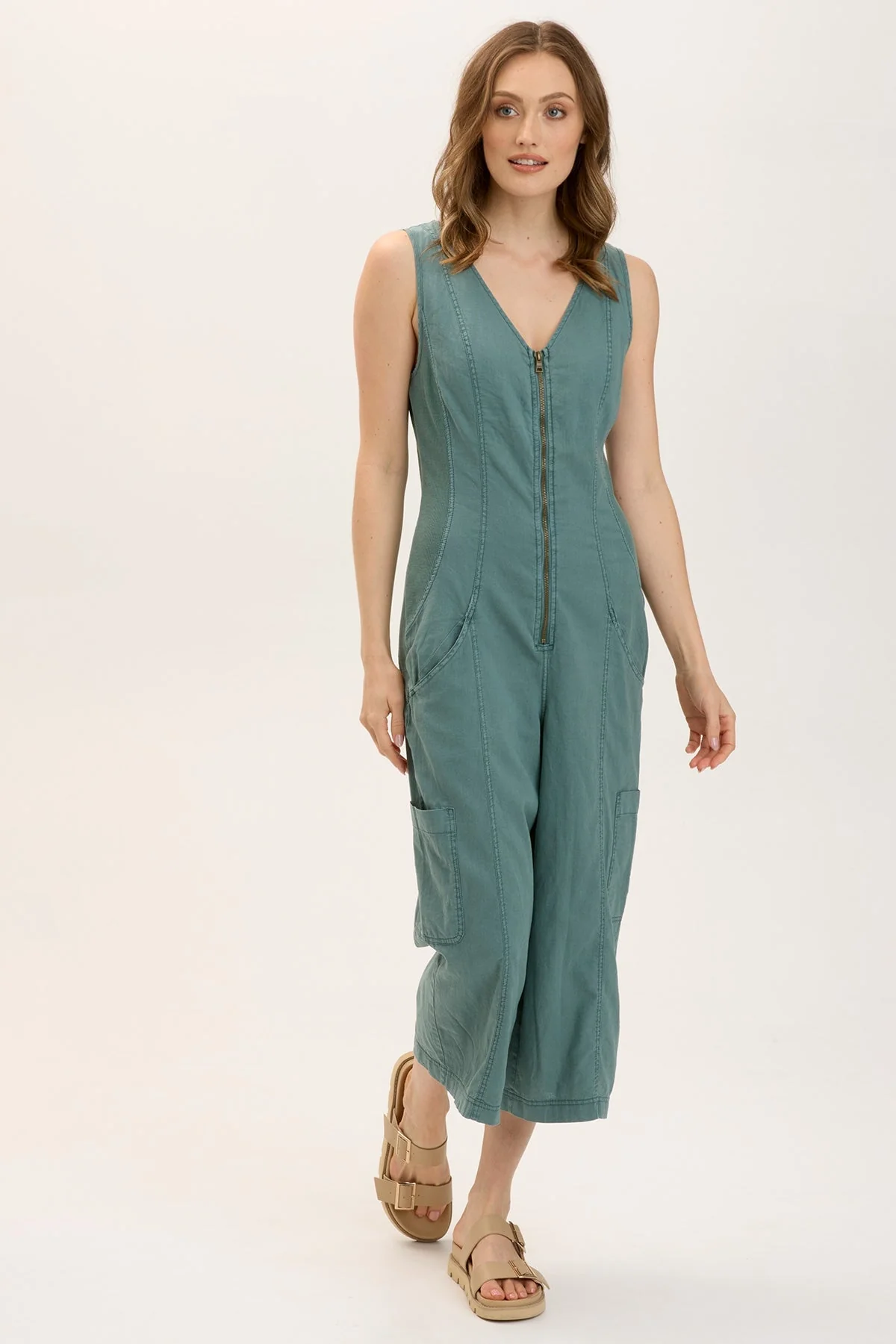 Linen Norris Jumpsuit - Puhuasuan
