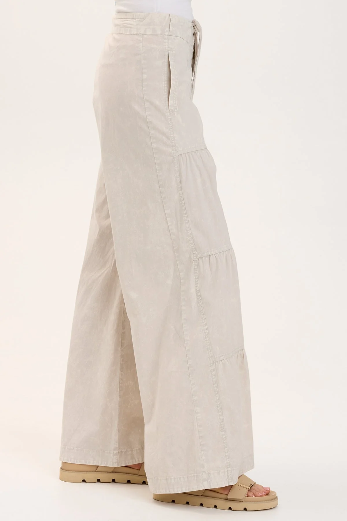 Terraced Wide Leg Pant - Puhuasuan