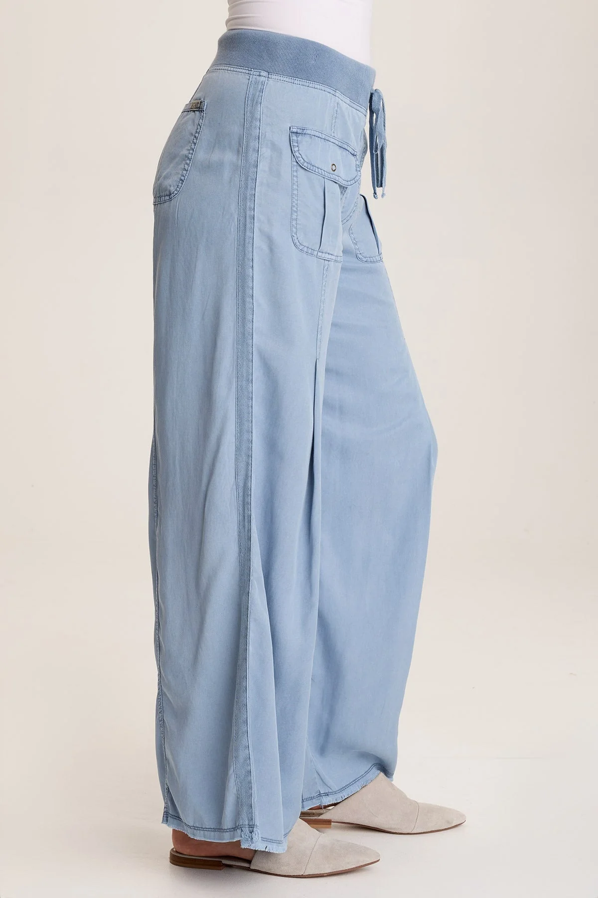 Loen Twill Wide Leg Pant - Puhuasuan