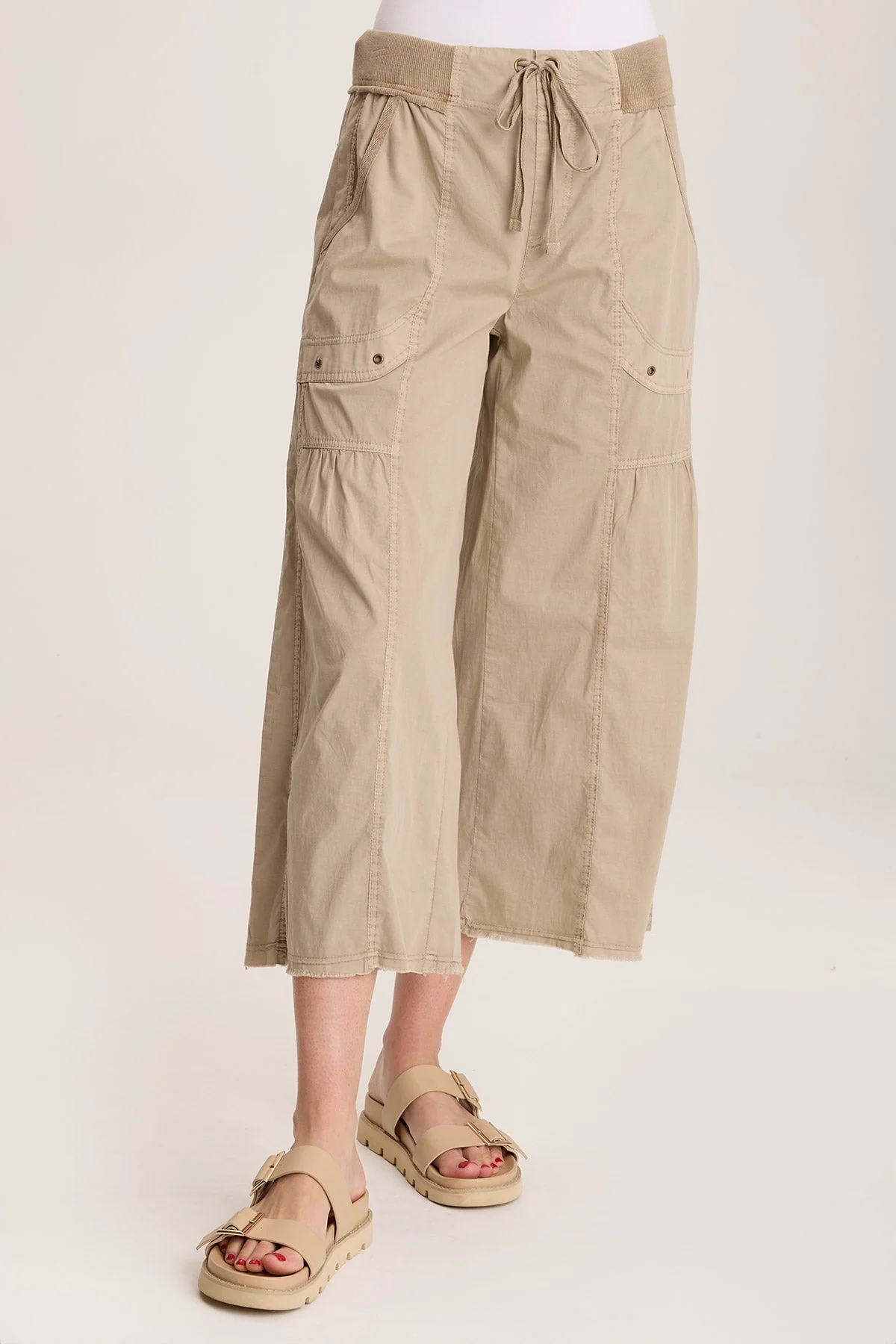 Seaver Poplin Wide Leg Crop Pant - Puhuasuan