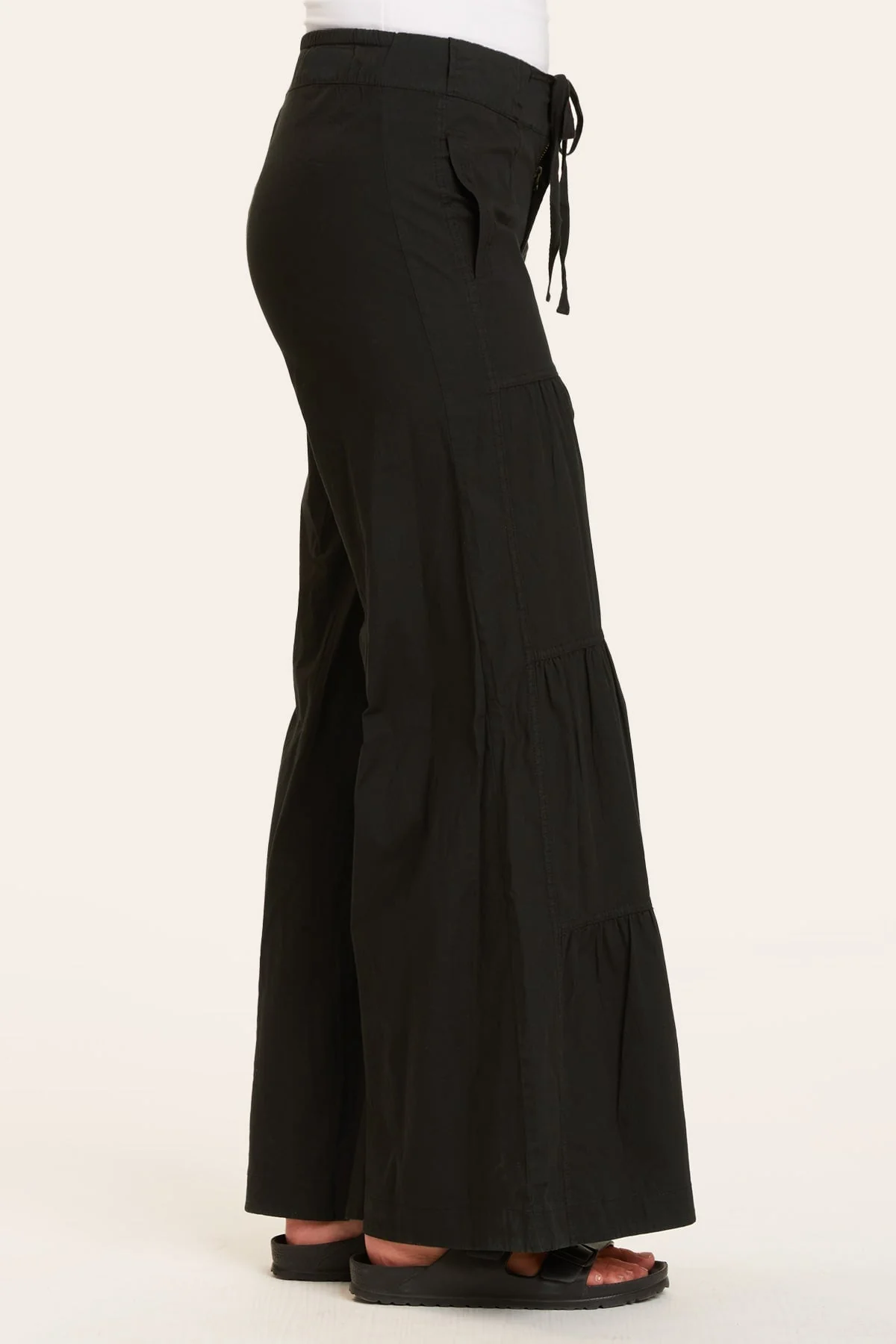 Terraced Wide Leg Pant - Puhuasuan