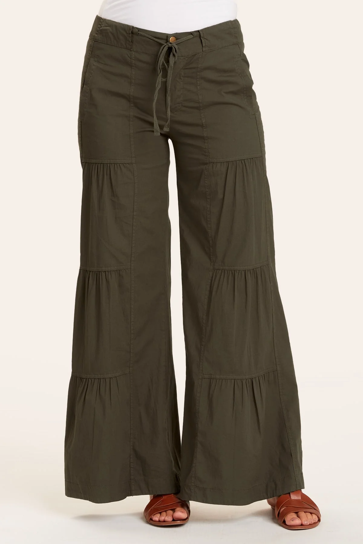 Terraced Wide Leg Pant - Puhuasuan