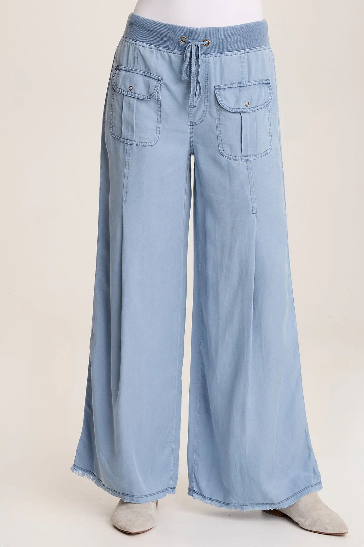 Loen Twill Wide Leg Pant - Puhuasuan