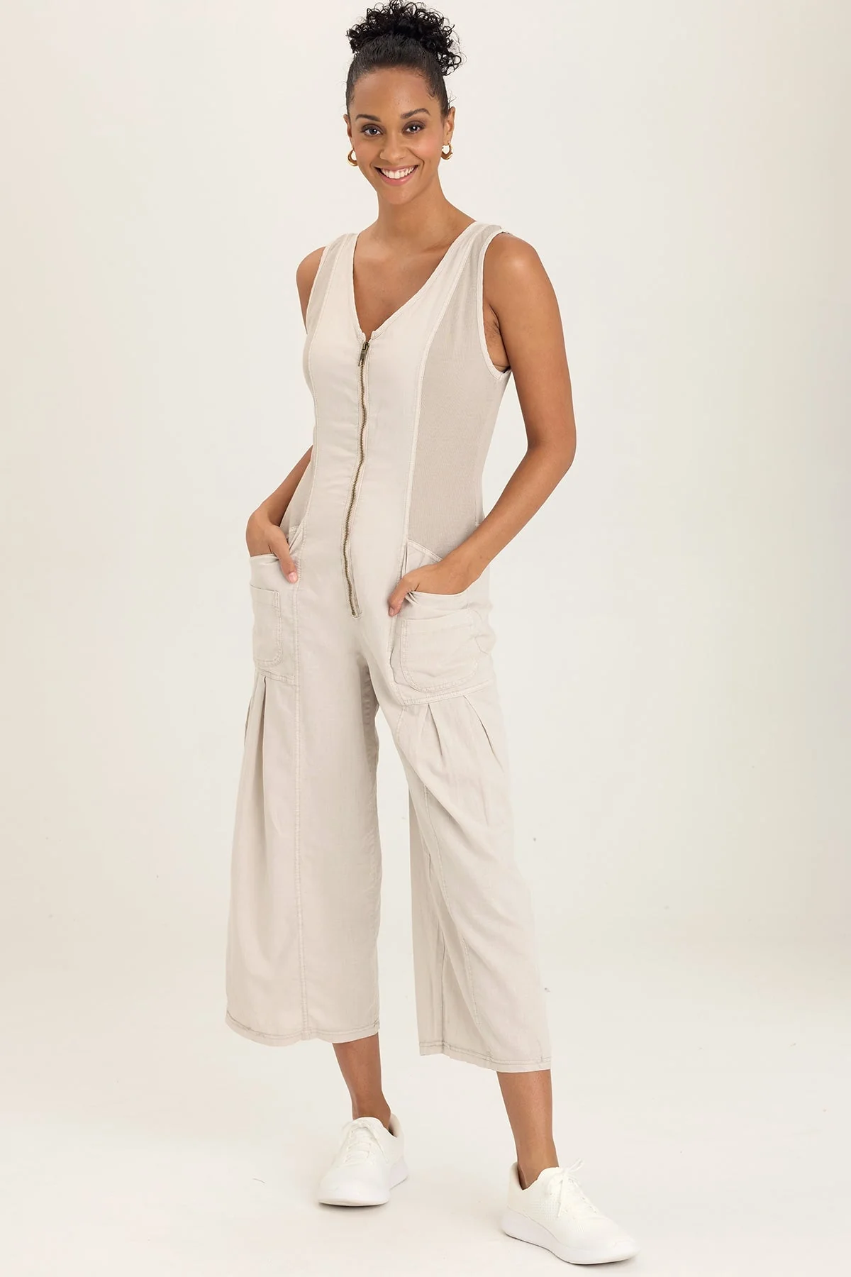 Linen Macgowan Jumpsuit - Puhuasuan