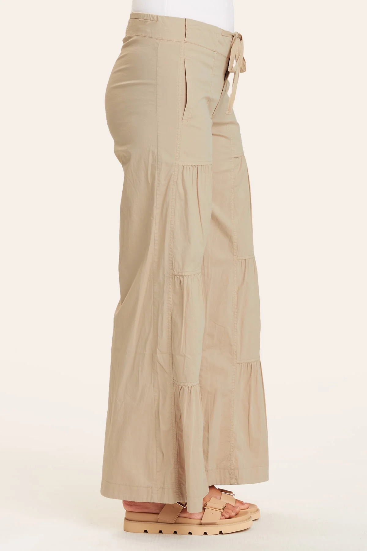 Terraced Wide Leg Pant - Puhuasuan