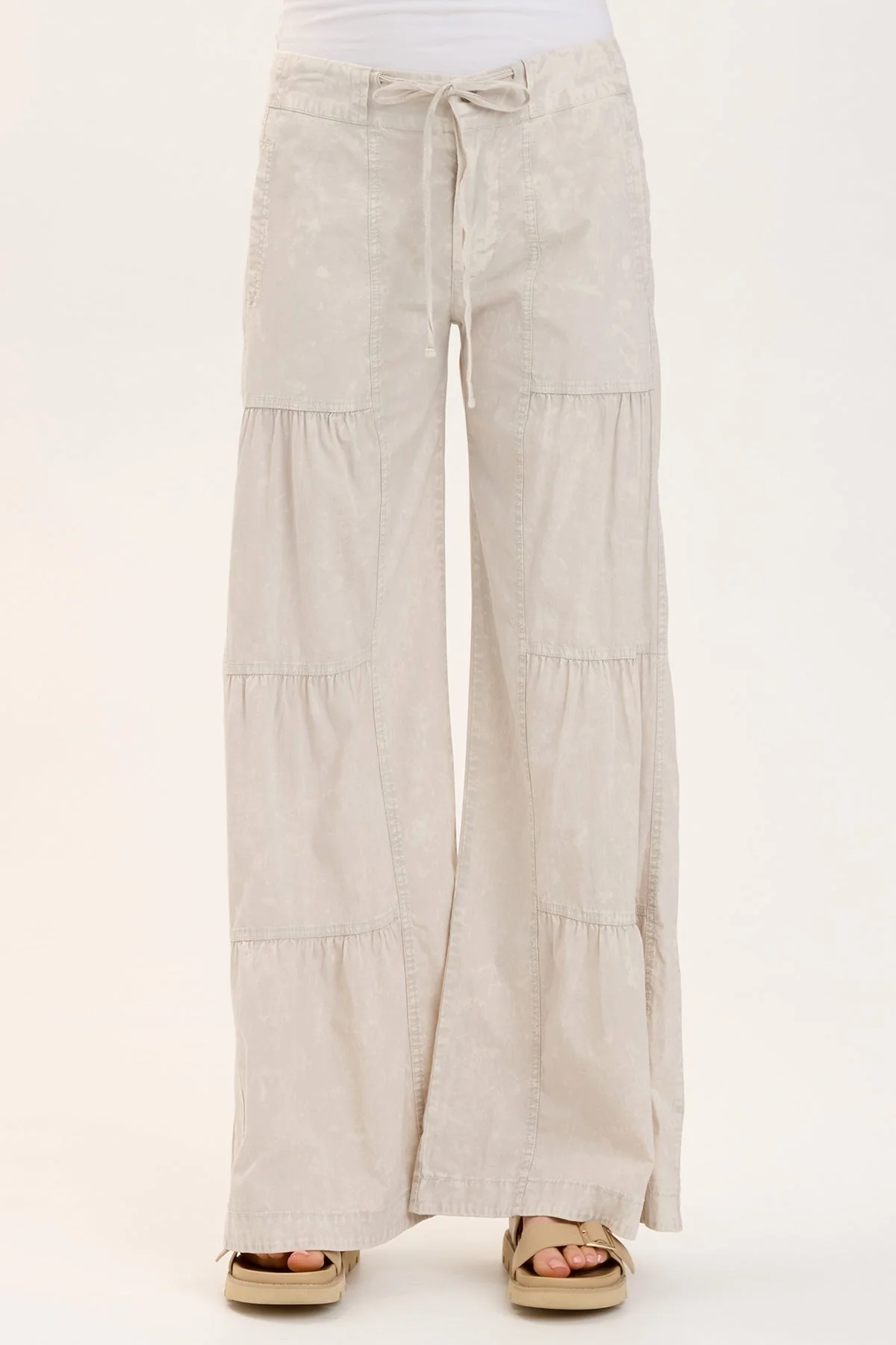 Terraced Wide Leg Pant - Puhuasuan