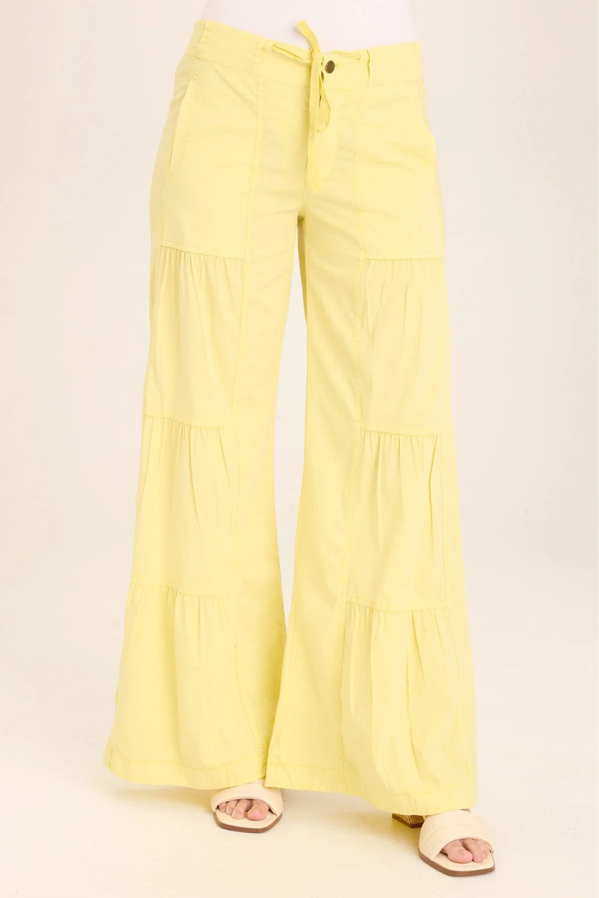 Terraced Wide Leg Pant - Puhuasuan