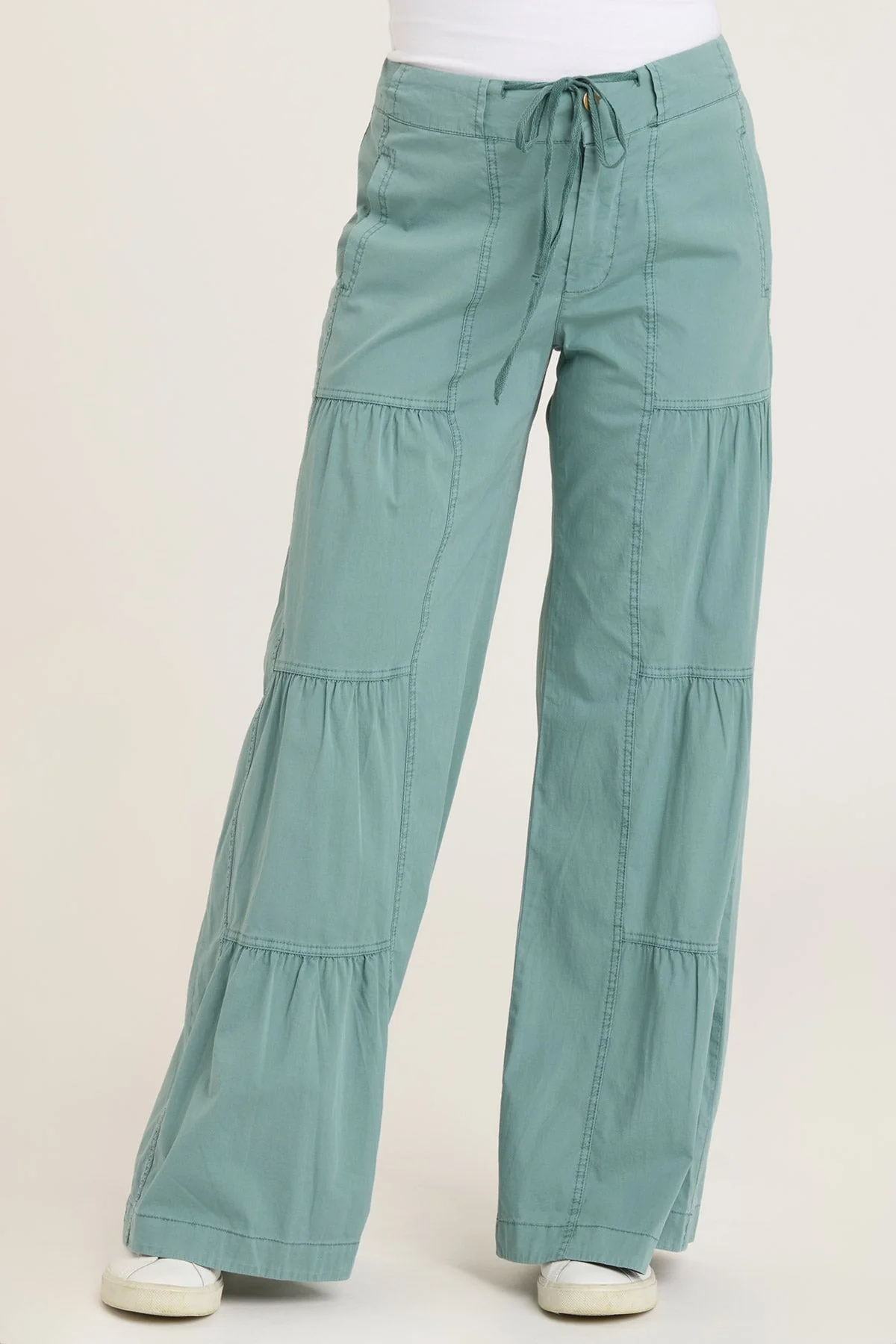 Terraced Wide Leg Pant - Puhuasuan