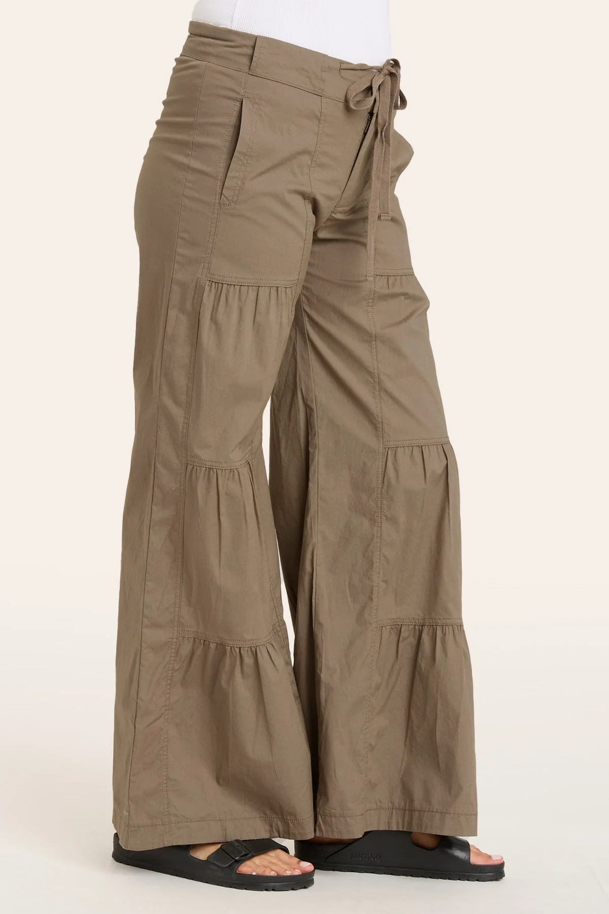 Terraced Wide Leg Pant - Puhuasuan