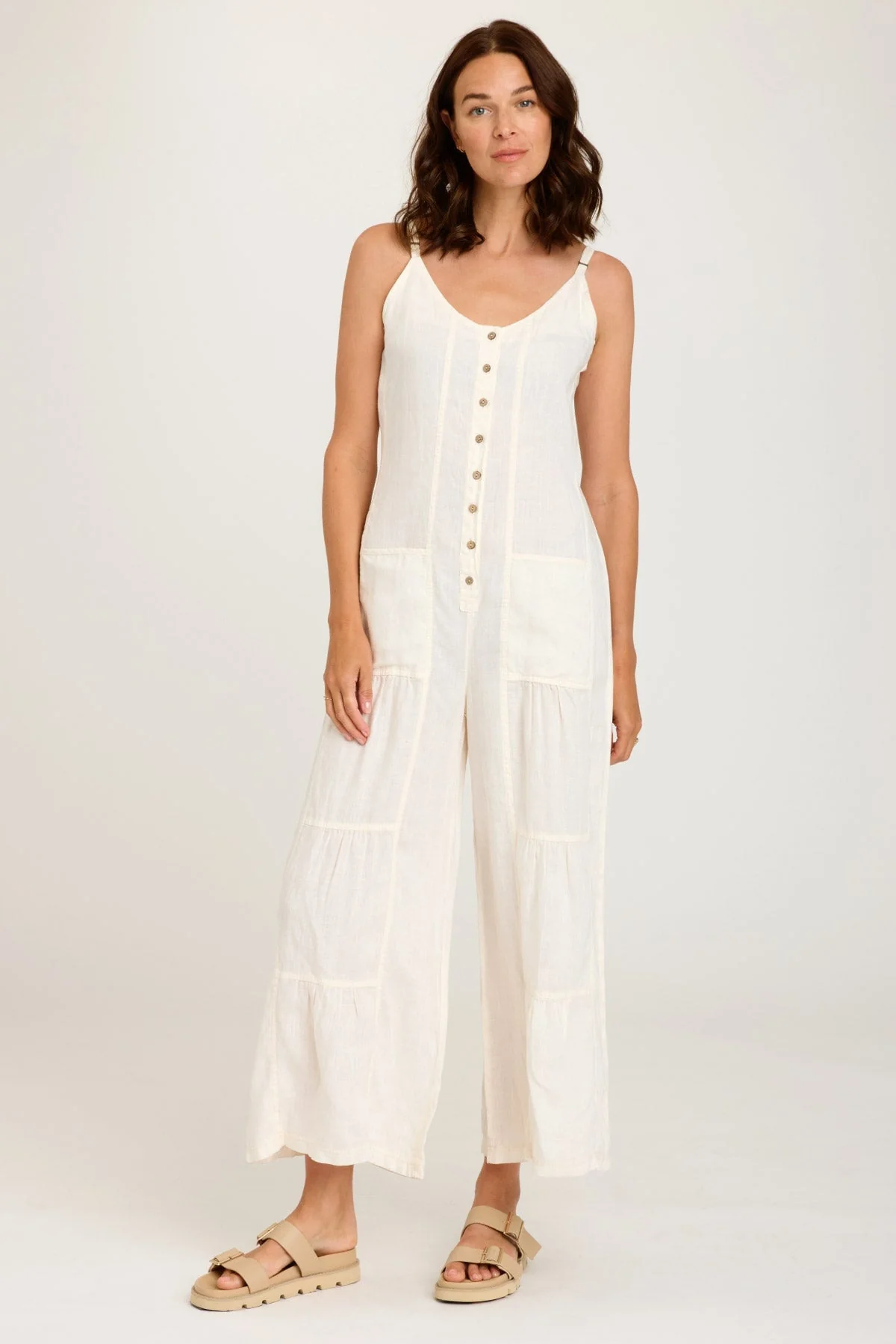 Macauley Crop Jumpsuit - Puhuasuan