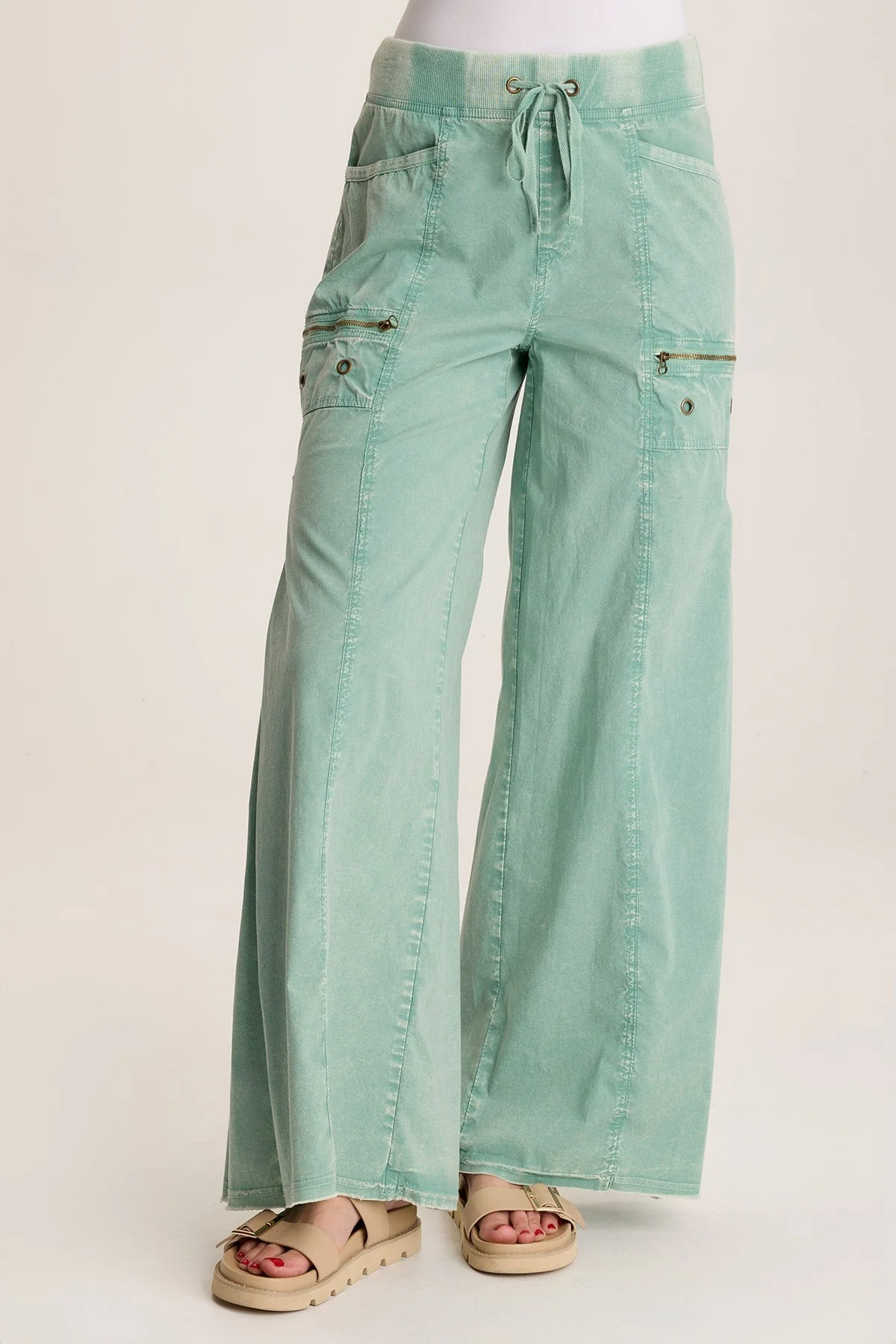 Coline Poplin Wide Leg Pant - Puhuasuan