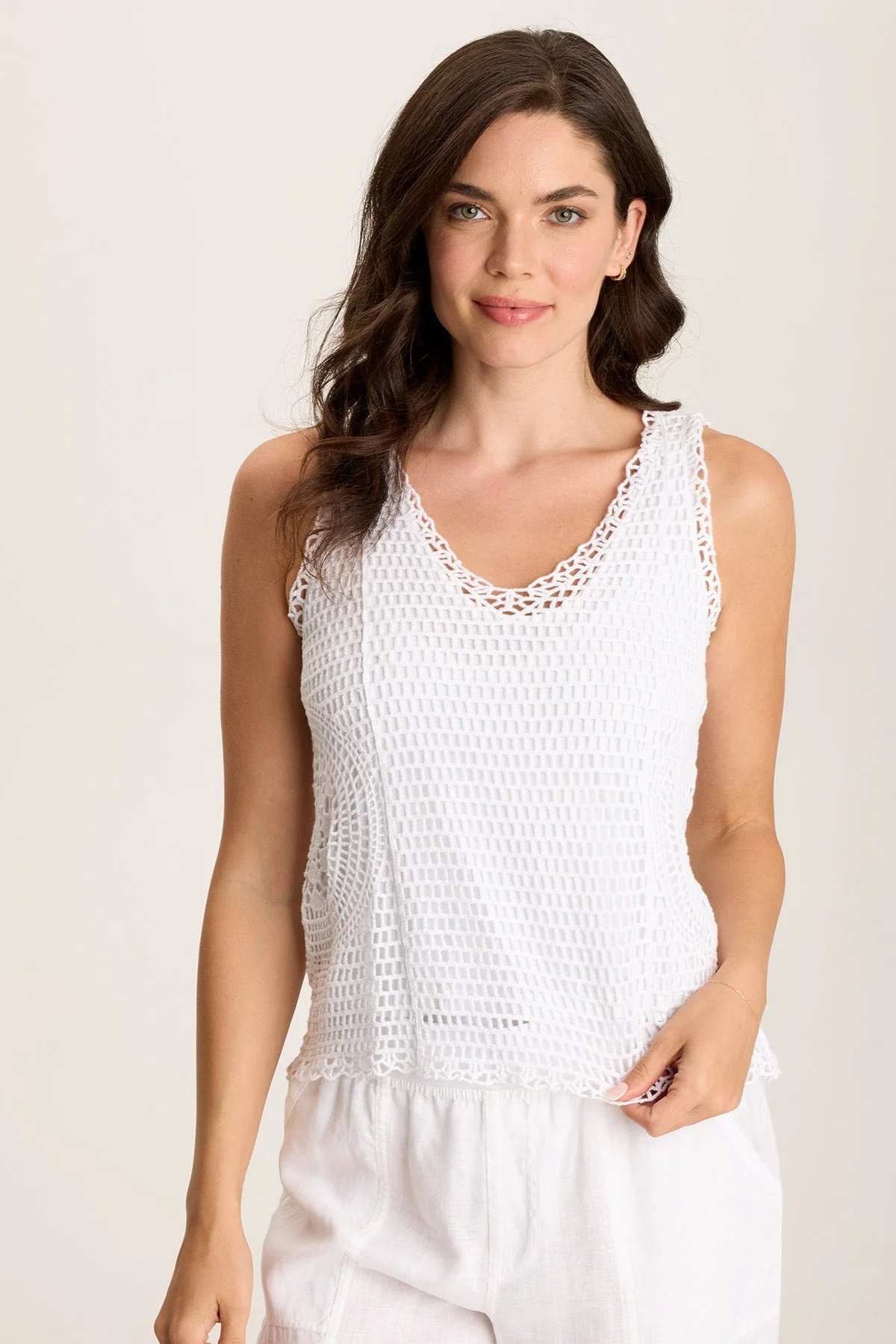 Grazie Crochet Layered Tank - Puhuasuan