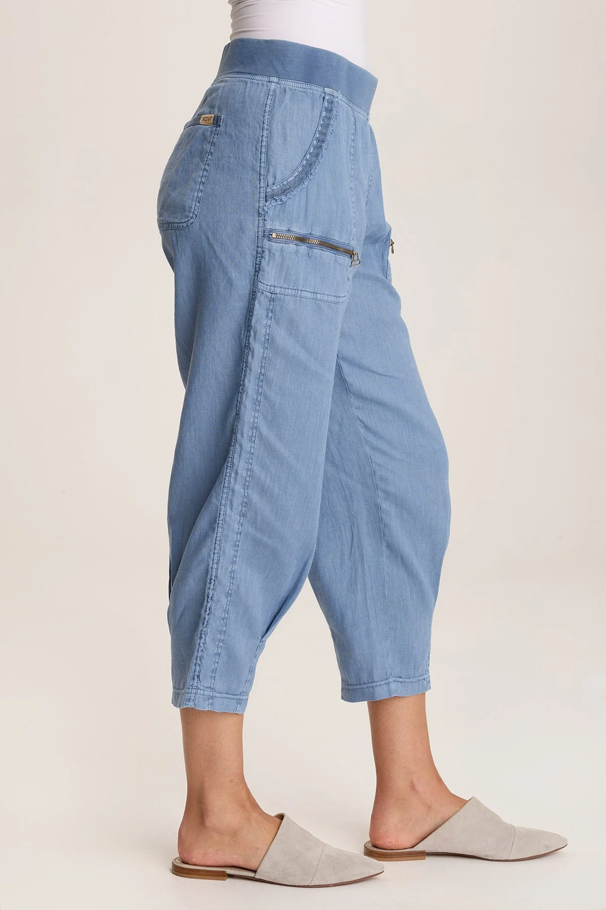 Camden Linen Tapered Crop Pant - Puhuasuan