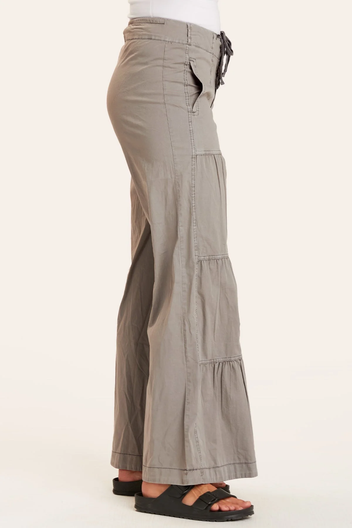 Terraced Wide Leg Pant - Puhuasuan