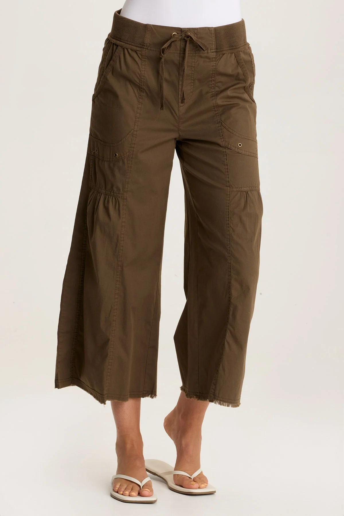 Seaver Poplin Wide Leg Crop Pant - Puhuasuan