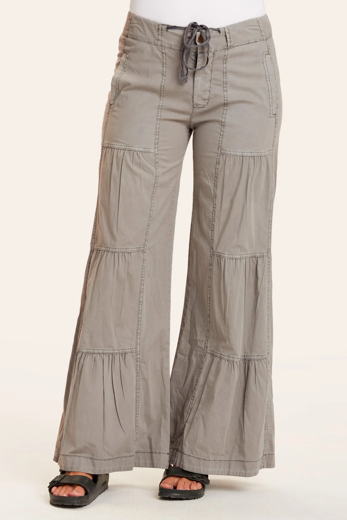 Terraced Wide Leg Pant - Puhuasuan