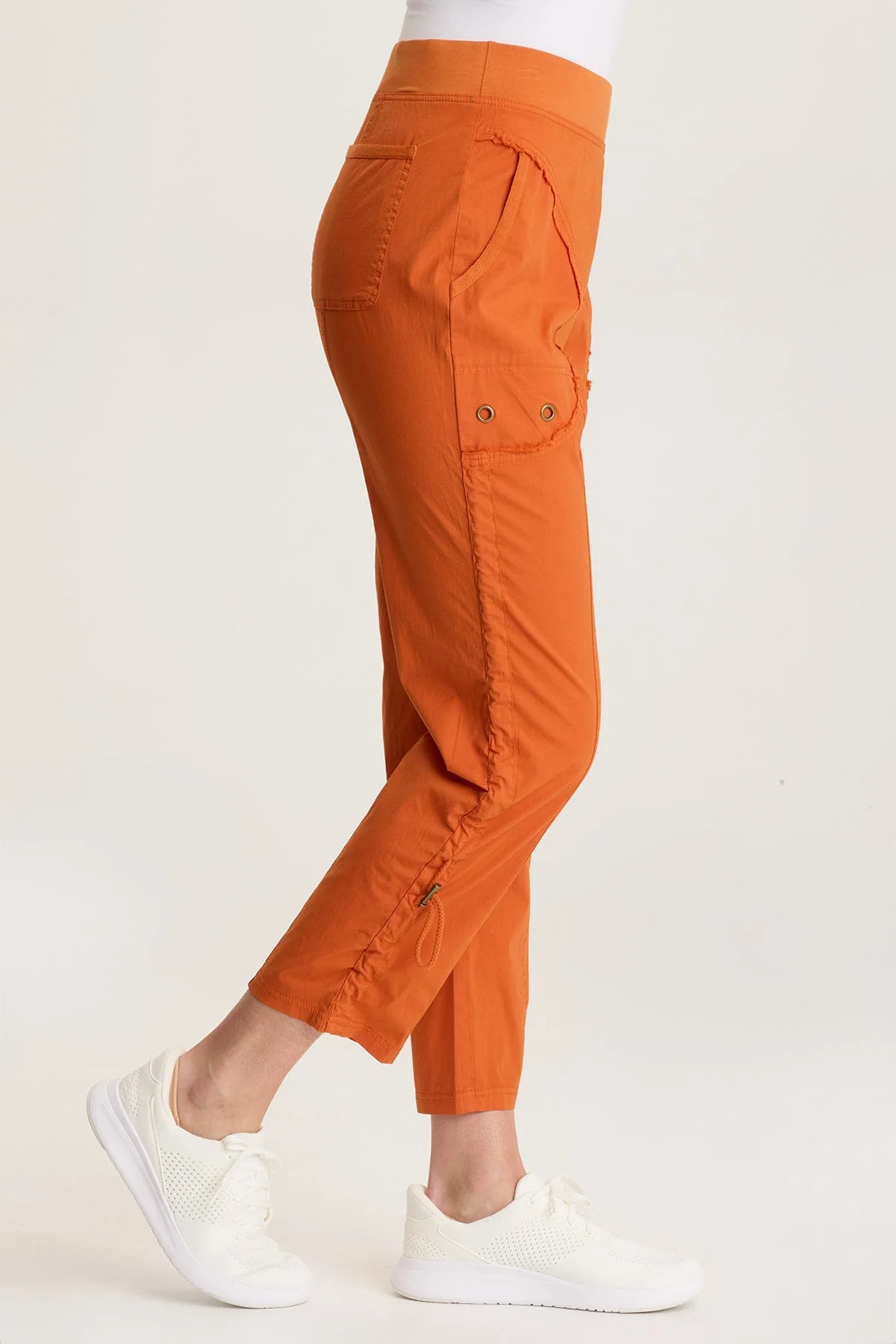 Otish Slim Poplin Crop - Puhuasuan