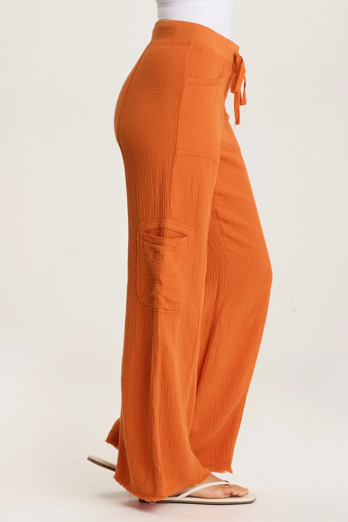 Rizal Gauze Pocket Flare Pant - Puhuasuan