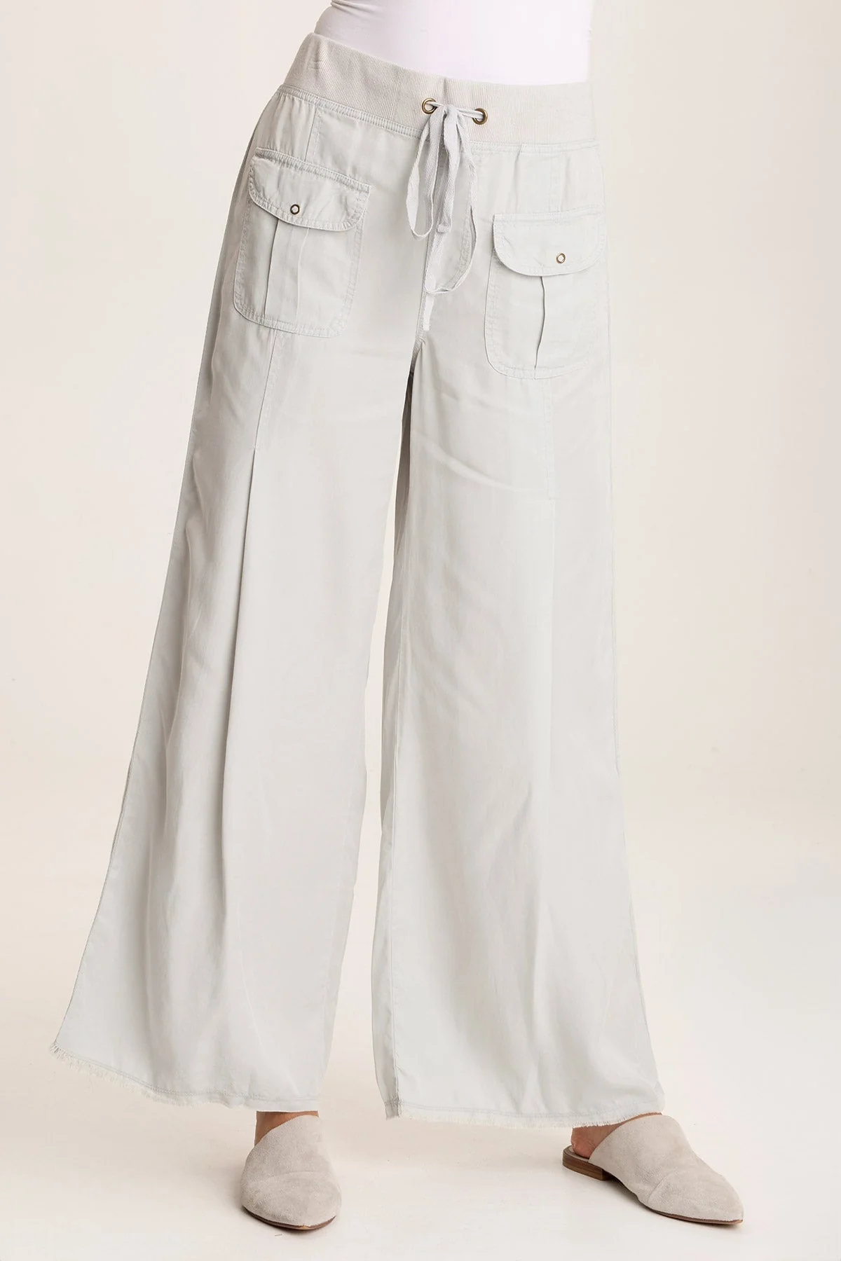 Loen Twill Wide Leg Pant - Puhuasuan