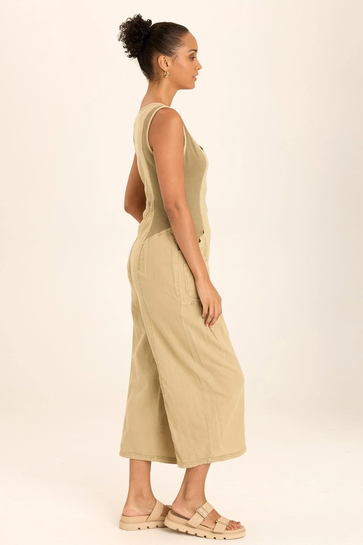 Macgowan Linen Cargo Tank Jumpsuit - Puhuasuan