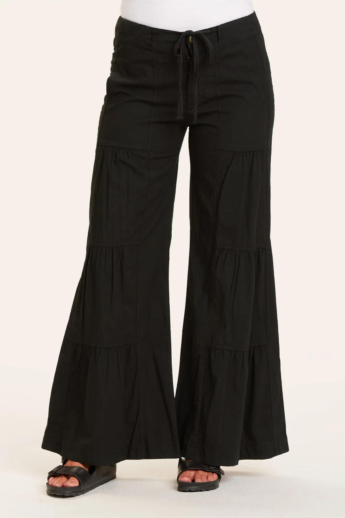 Terraced Wide Leg Pant - Puhuasuan