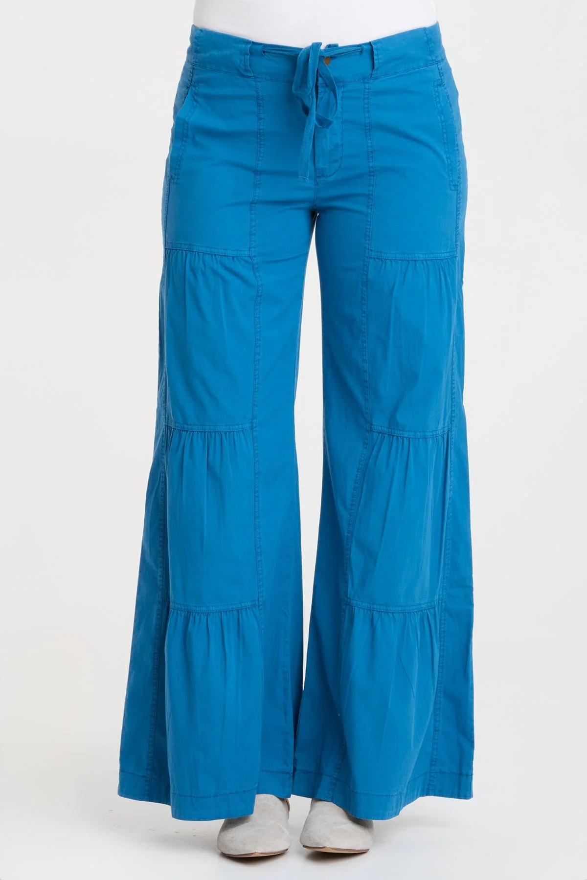 Terraced Wide Leg Pant - Puhuasuan