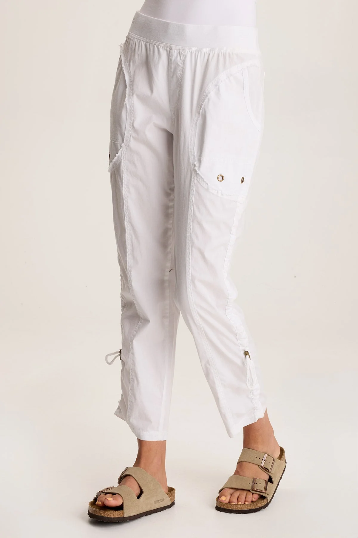 Otish Slim Poplin Crop - Puhuasuan