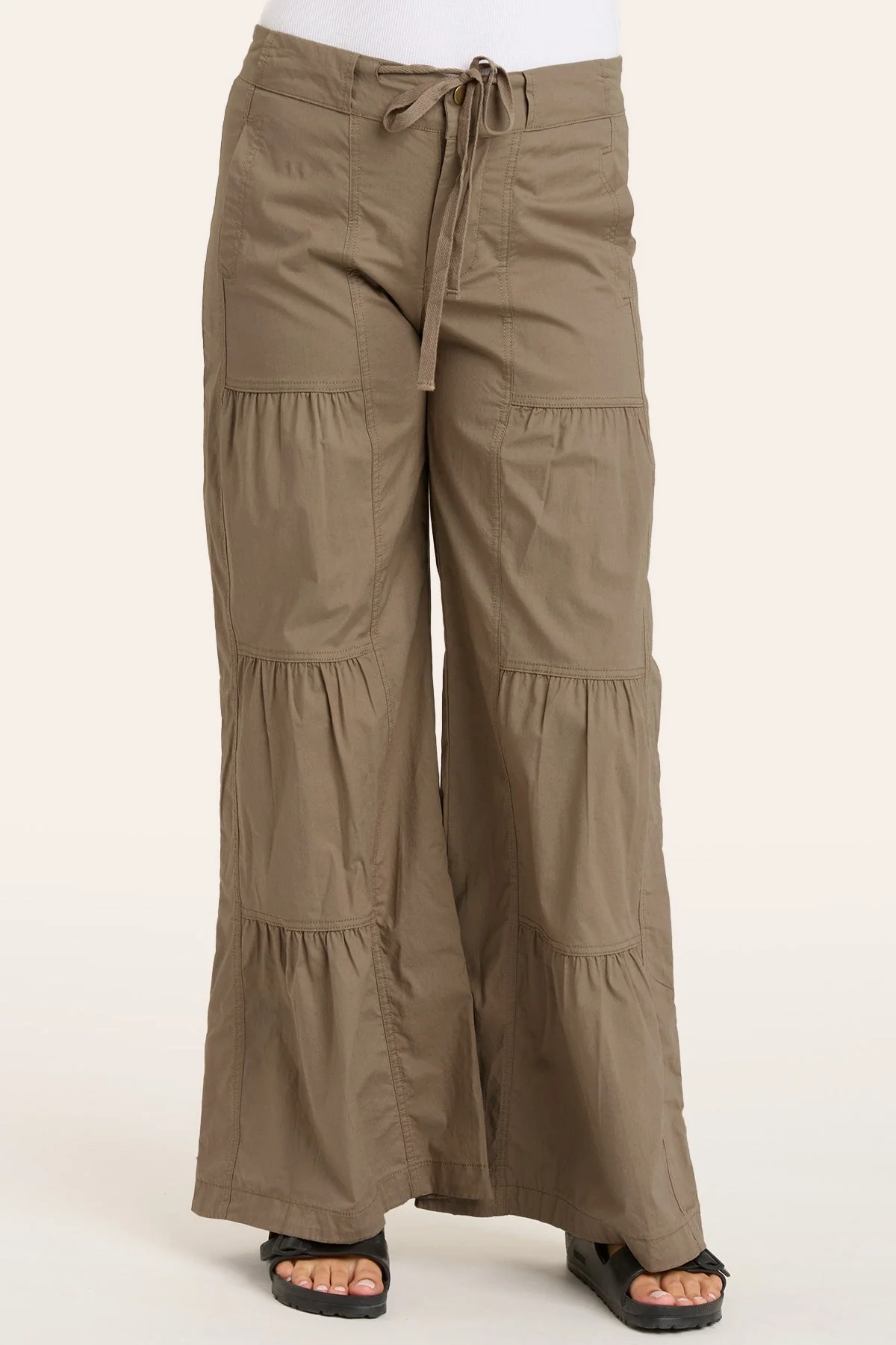 Terraced Wide Leg Pant - Puhuasuan