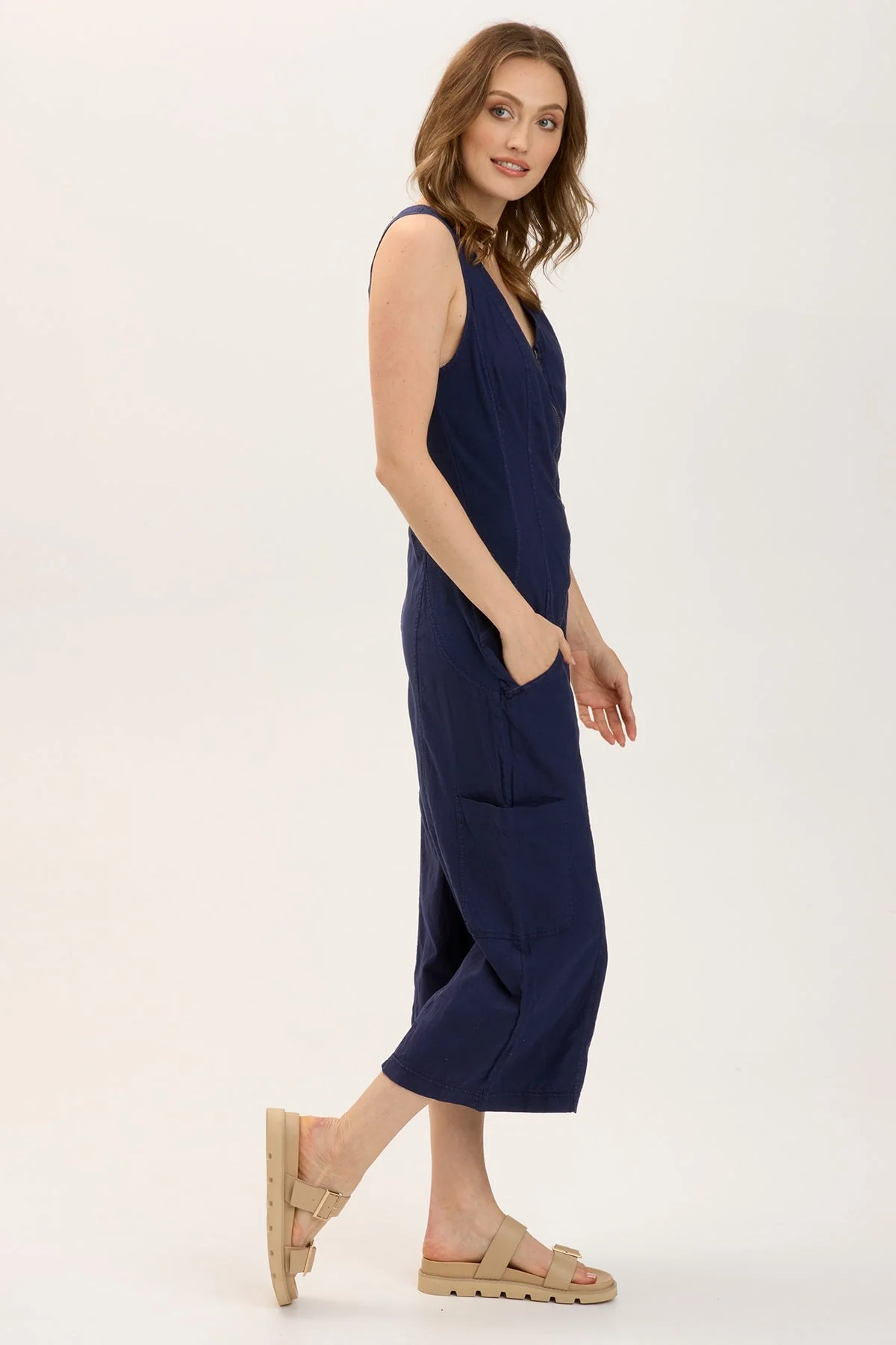 Linen Norris Jumpsuit - Puhuasuan