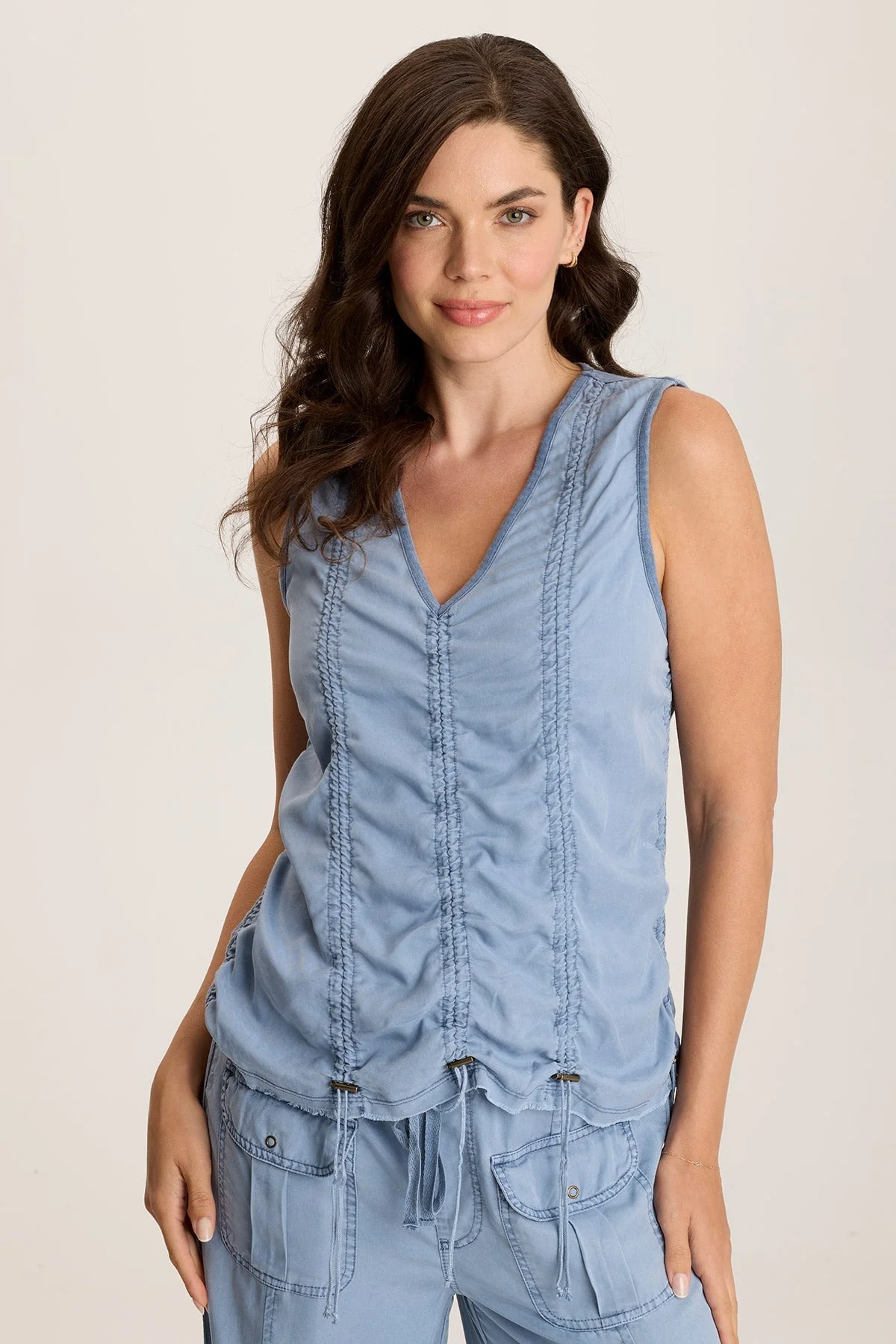 Mitzi Twill Cinched Cord Tank - Puhuasuan