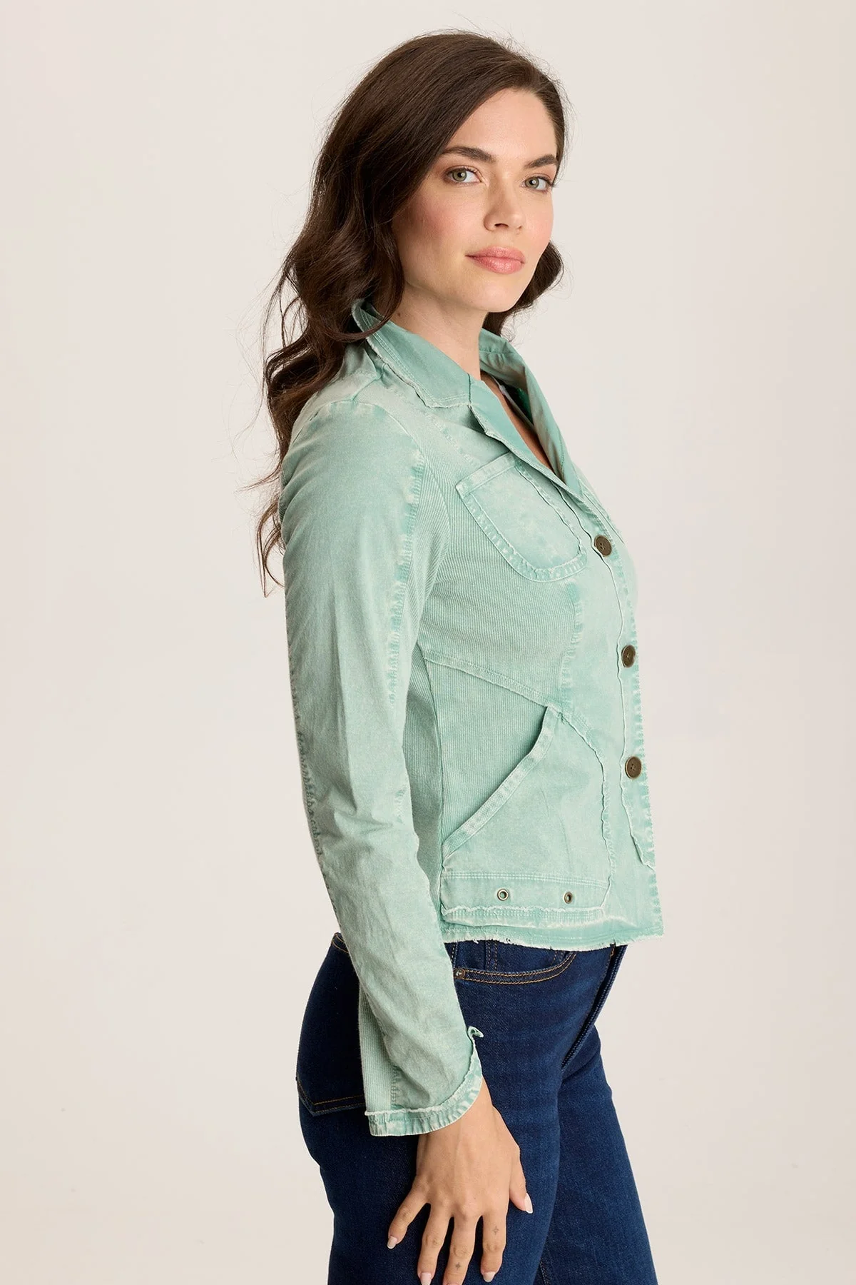 Munir Three-Button Jacket with Lapel Collar - Puhuasuan